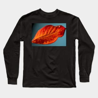 Rusty Leaf on Blue Long Sleeve T-Shirt